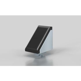 Winkel 20 × 20 silberfarbig pulverbeschichtet, Nut 5