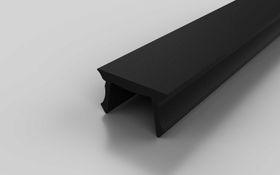Abdeckprofil, schwarz RAL 9005, Nut 8