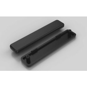 Abdeckkappe, 16x80 mm, schwarz, Nut 8