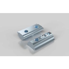 Nutenstein, mit Federkugel, Führungssteg und Gewindestift, M6, Nut 8