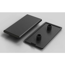 Abdeckkappe ESD, 45 x 90 mm, schwarz, Nut 10