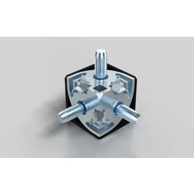 Eckwinkel 45, Nut 10, inklusive Befestigung Nut 10