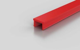 Abdeckprofil, verkehrsrot RAL 3020, Nut 10