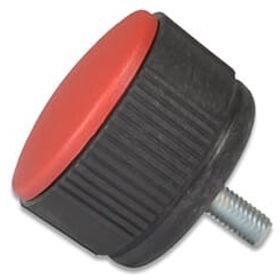 Knurled screws M6x15 / cap red