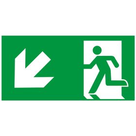 Rettungszeichen nachleuchtend; Fahnenschild