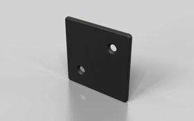 Abdeckkappe Zinkdruckguss, 80 x 80 mm, schwarz, Nut 8