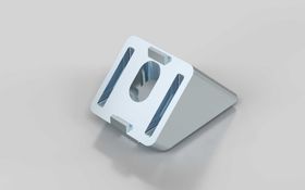 Winkelverbinder 20 45°, blank, Nut 5