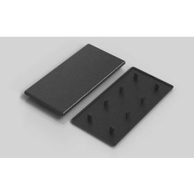 Abdeckkappe, 80 x 160 mm, schwarz, Nut 8