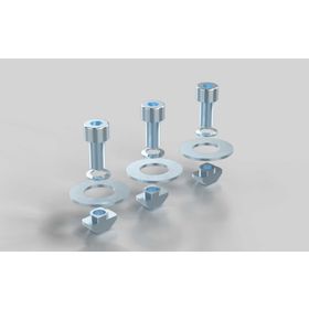 Befestigungssatz für Rolle mit Anbauflansch, Rolle-D1=100 mm, Rolle-D2=125 mm, Nut 10