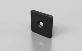 Abdeckkappe Zinkdruckguss, 40 x 40 mm, schwarz, Nut 8