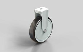 Bockrolle, D=125 mm, thermoplastischer Gummi