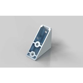 Winkelverbinder 40/80 45°, blank, Nut 8