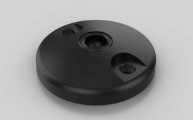 Fußplatte mit Anschraubbohrung, D=80 mm