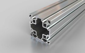 Aluminiumprofil, 80 x 80 mm, L, 6N , Nut 10