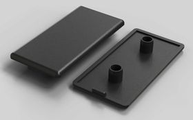 Abdeckkappe ESD, 45 x 90 mm, schwarz, Nut 10