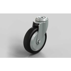 Lenkrolle, D=125 mm, thermoplastischer Gummi