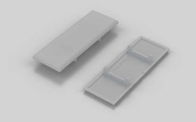 Abdeckkappe für Winkel 40 x 80, verkehrsgrau RAL7042, Nut 8