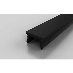 Abdeckprofil, schwarz RAL 9005, Nut 8
