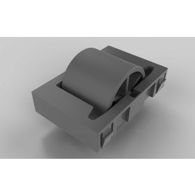 Rolleinsatz D28, Rollenabstand 50 / Teilung 50 für Aluminium Rollenprofil, mit Spurkranz