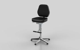 Arbeitsdrehstuhl Reinraum Basic, Sitzhöhe 620 - 870 mm