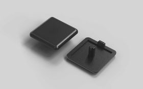 Abdeckkappe ESD, 30 x 30 mm, schwarz, Nut 6