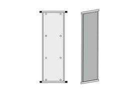 Klarsichttafel - Informationssystem; Basis-Wandelement, magnetisch