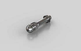 Gewindestange für Gelenkstellfüße, M10 x 45 mm, Kugelkopf-D=15 mm