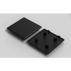 Abdeckkappe, 80 x 80 mm, schwarz, Nut 10