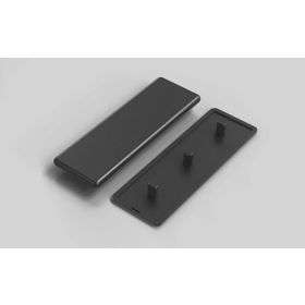 Abdeckkappe, 40 x 120 mm, schwarz, Nut 8