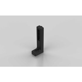 Bodenwinkel mit Höhenverstellung 120 x 45 x 28, schwarz, Nut 6