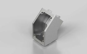 Verbinder 45° Profil 45 × 45 silber pulverbeschichtet, Nut 10