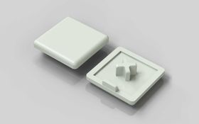 Abdeckkappe, 30 x 30 mm, schwarz, Nut 8