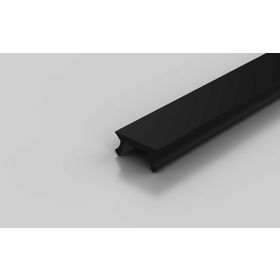 Abdeckprofil, schwarz RAL 9005, Nut 6