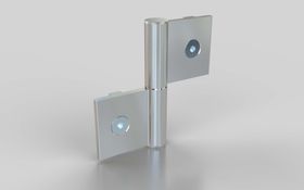 Aluminium Scharnier leicht, aushängbar, 86 x 81 mm, Nut 8