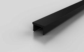 Abdeckprofil, schwarz RAL 9005, Nut 10