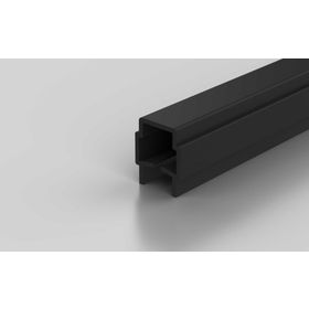 Abdeckprofil und Einfassprofil, Nut 6, schwarz ähnlich RAL 9005