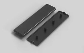 Abdeckkappe, 40 x 160 mm, schwarz, Nut 8