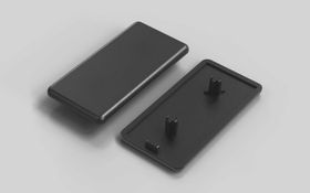 Abdeckkappe, 40 x 80 mm, schwarz, Nut 8