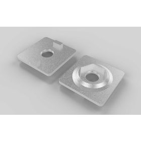 Adapterplatte für Lenkrolle, Nut 10