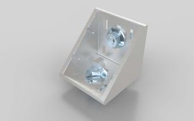 Winkel 60 × 60, Nut 10/10, inklusive Befestigung Nut 10/10
