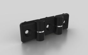 Kunststoff Scharnier doppelt, nicht aushängbar, 100 x 32 mm, Nut 8
