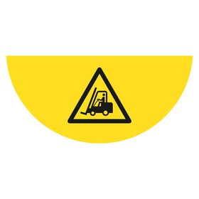 LongLife Schild –Bodenmarkierung ½ Kreis; Bodenkennzeichnungsschild ½ selbstkl.