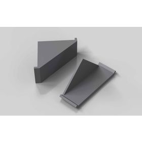 Abdeckkappe für Winkel 20 x 40, signalgrau RAL 7004, Nut 6