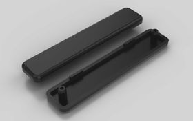 Abdeckkappe, 16 x 80 mm, schwarz, Nut 8