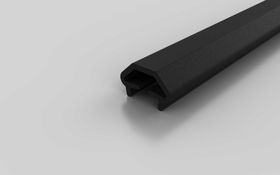 Abdeckprofil und Einfassprofil, schwarz RAL 9005, Nut 6