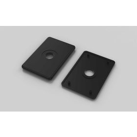 Abdeckkappe mit Loch, ESD, 60x90 mm, schwarz RAL 9005, Nut 10