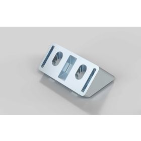 Winkelverbinder 40/20 45°, blank, Nut 5