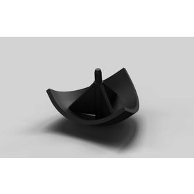 Abdeckkappe Rundform für Eckwinkel 20, ESD, schwarz, Nut 6