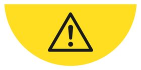 LongLife Schild –Bodenmarkierung ½ Kreis; Bodenkennzeichnungsschild ½ selbstkl.