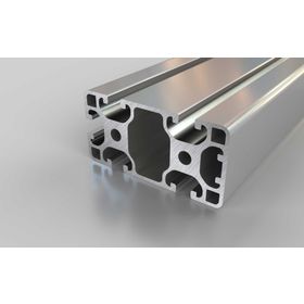 Aluminiumprofil, 80 x 40 mm, L, 1N, Nut 8